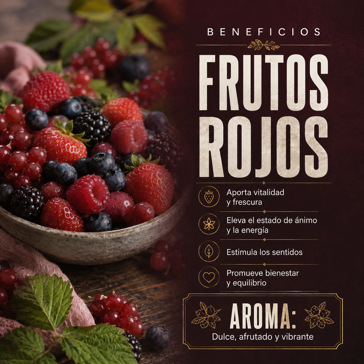 Vela Frutos Rojos 210gr