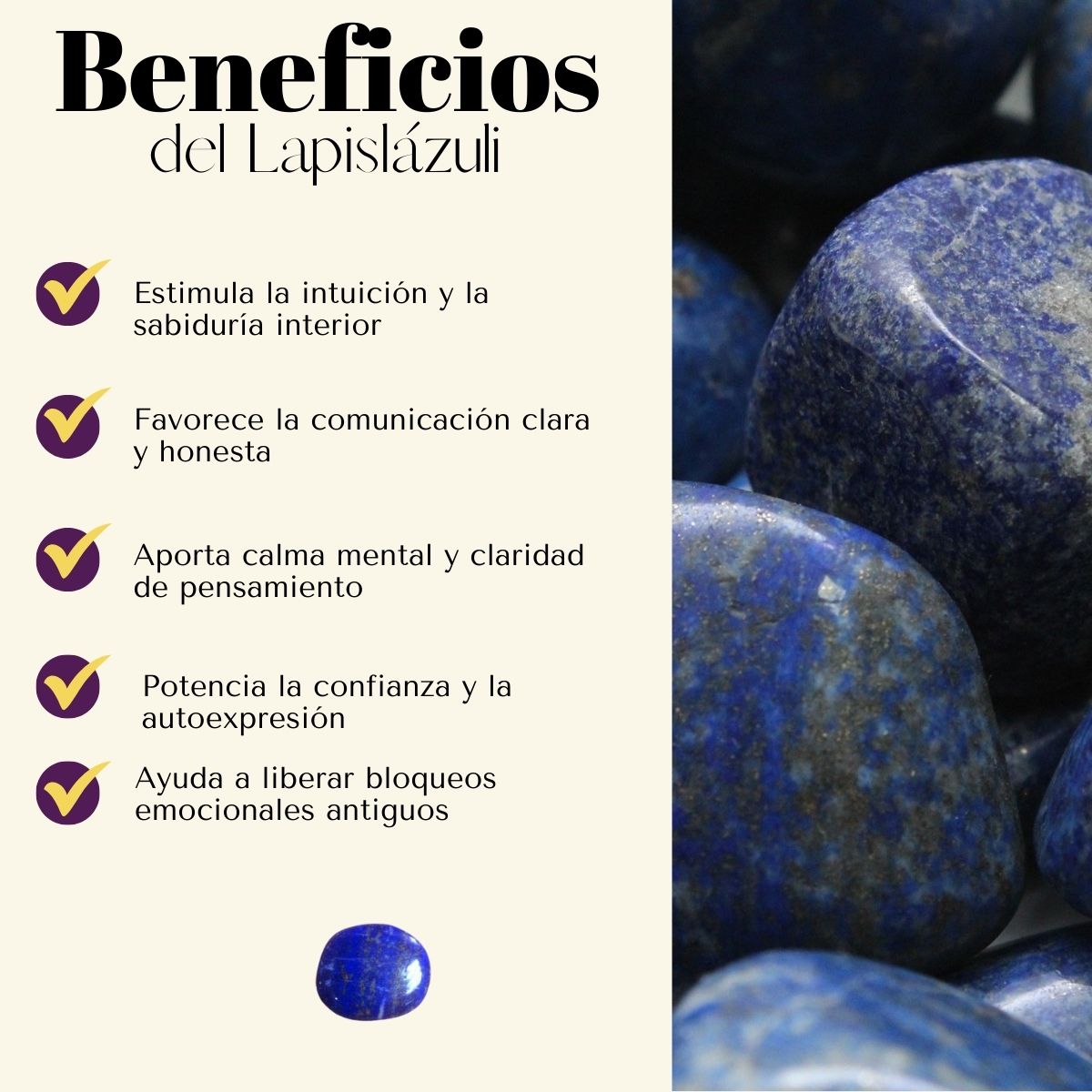 Pulsera Lapislázuli 6mm