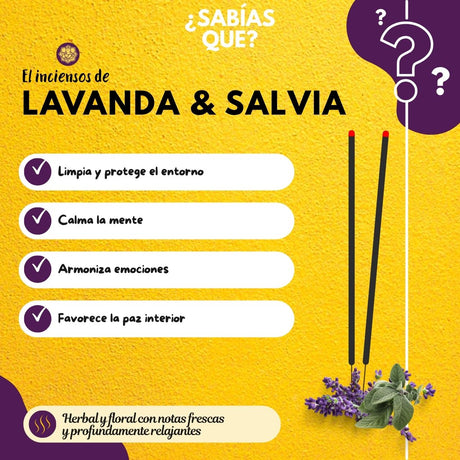 Incienso Lavanda y Salvia Blanca