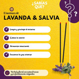 Incienso Cascada Salvia Blanca + Lavanda 10 conos