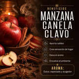 Vela Manzana Canela 210gr