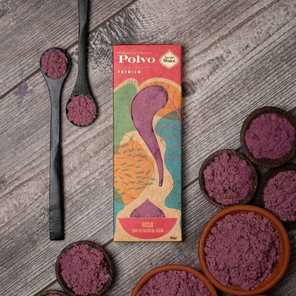 Sahumerio en Polvo Rosa con Pétalos