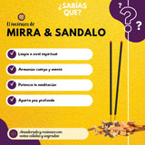 Incienso Yatra Mirra y Sandalo