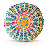 Cojin Boho Multicolor Redondo Mediano