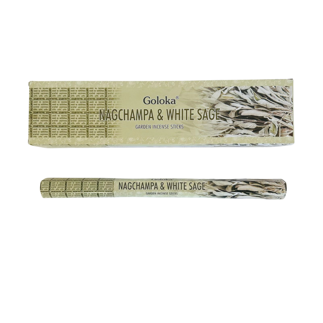 Incienso Nag Champa y Salvia Blanca Jardin - Goloka