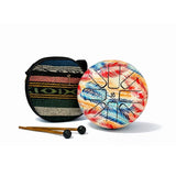 Hand Drum Tambor - Happy Pluma Arcoíris Chico