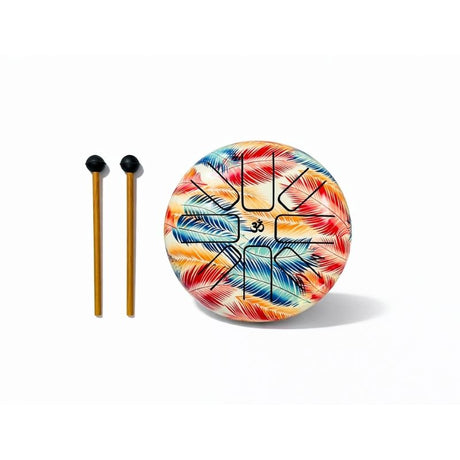 Hand Drum Tambor - Happy Pluma Arcoíris Chico