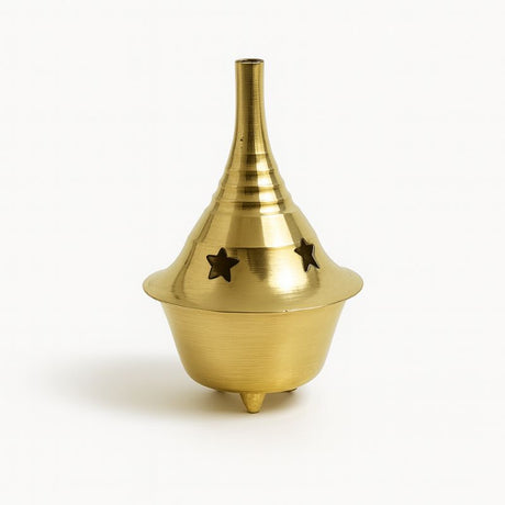 Porta Incienso - Quemador de Bronce Piramide Mini