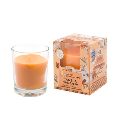 Vaso Vela Perfumada Canela Naranja 140g