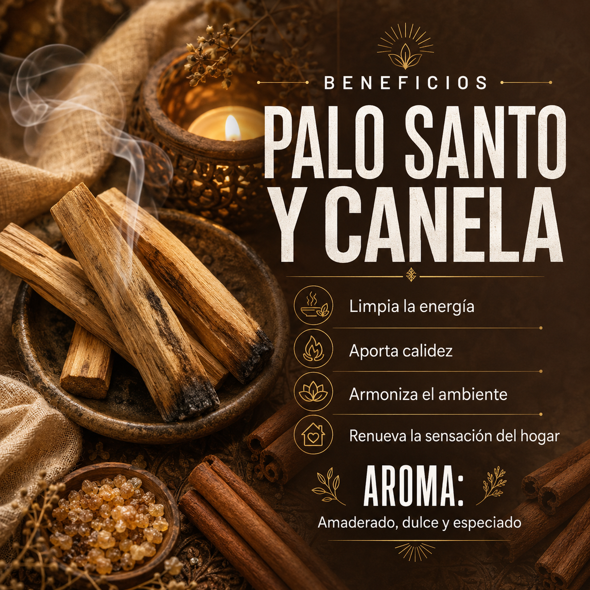 Incienso Palo Santo y 7 Canela