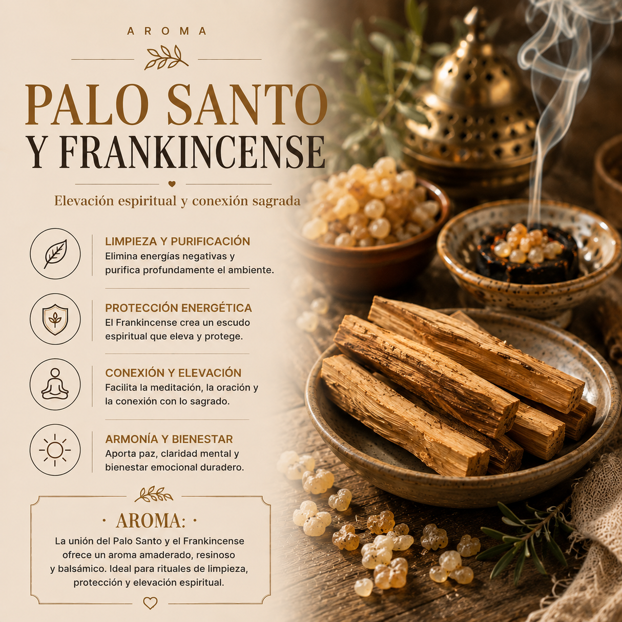 Incienso Palo Santo y Olíbano