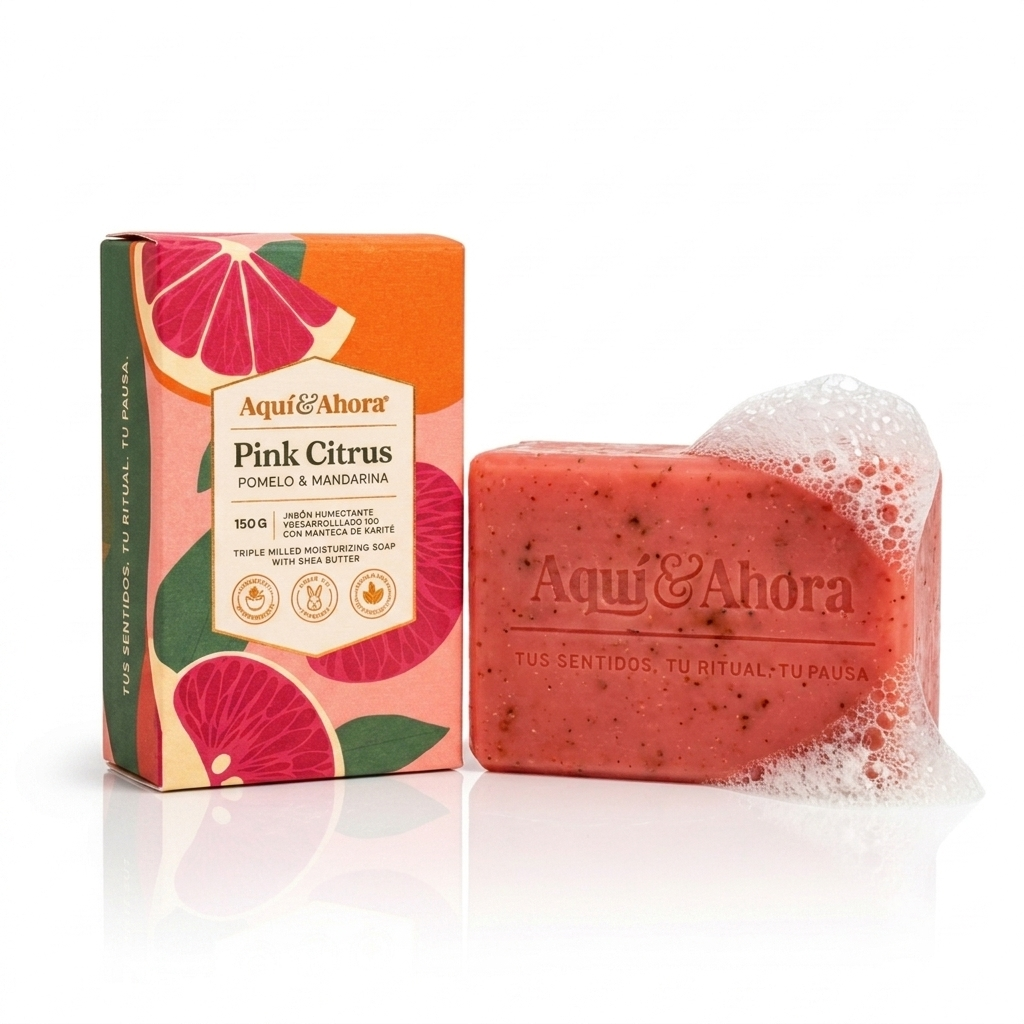 Jabón Aromático Pink Citrus Pomelo Mandarina 150 Gr