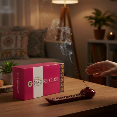 Incienso Golden Nag Red Rose