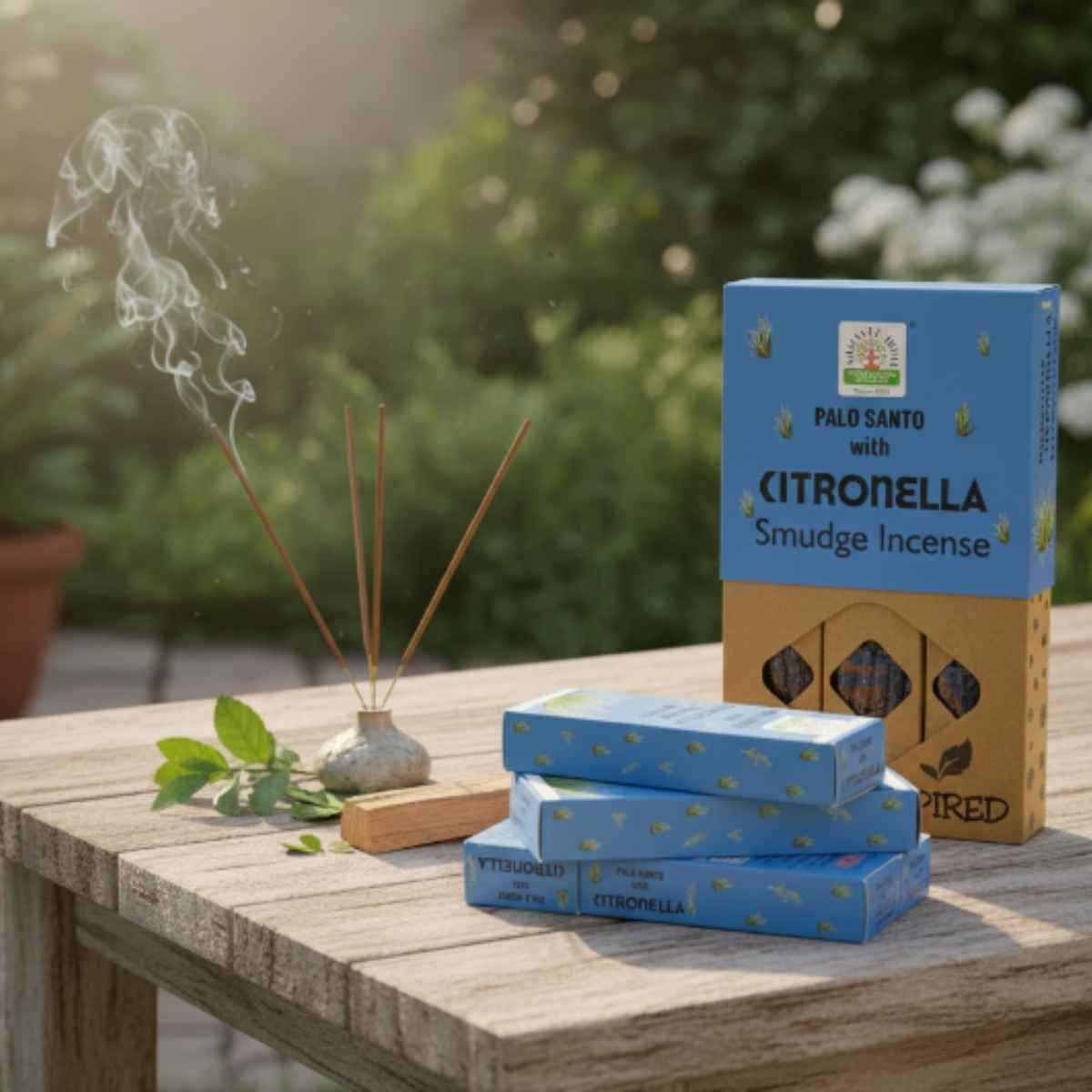 Incienso Orgánico Palo Santo con Citronella