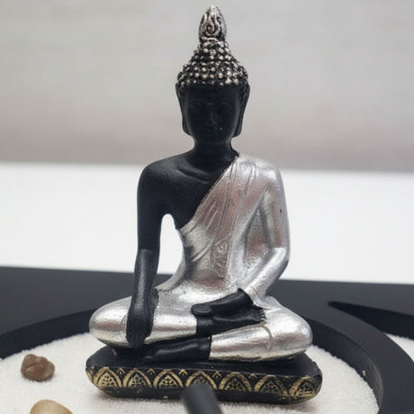 Jardín Zen Buda Sidharta Silver&Black