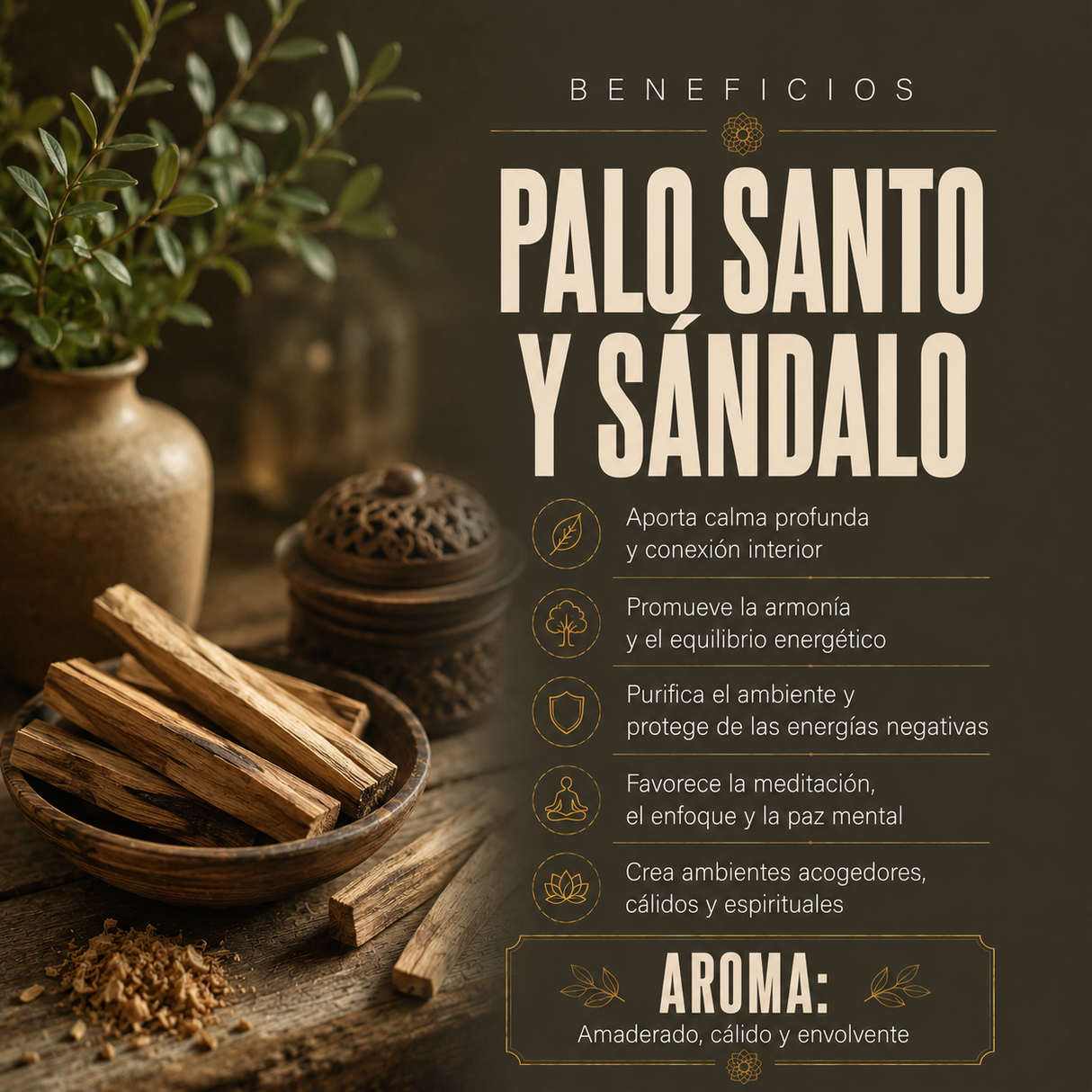 Incienso Massala Palo Santo y Sandalwood