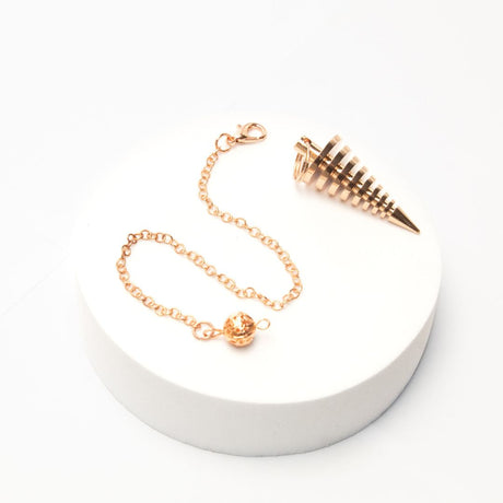 Péndulo Metal Vórtice Oro Rosa