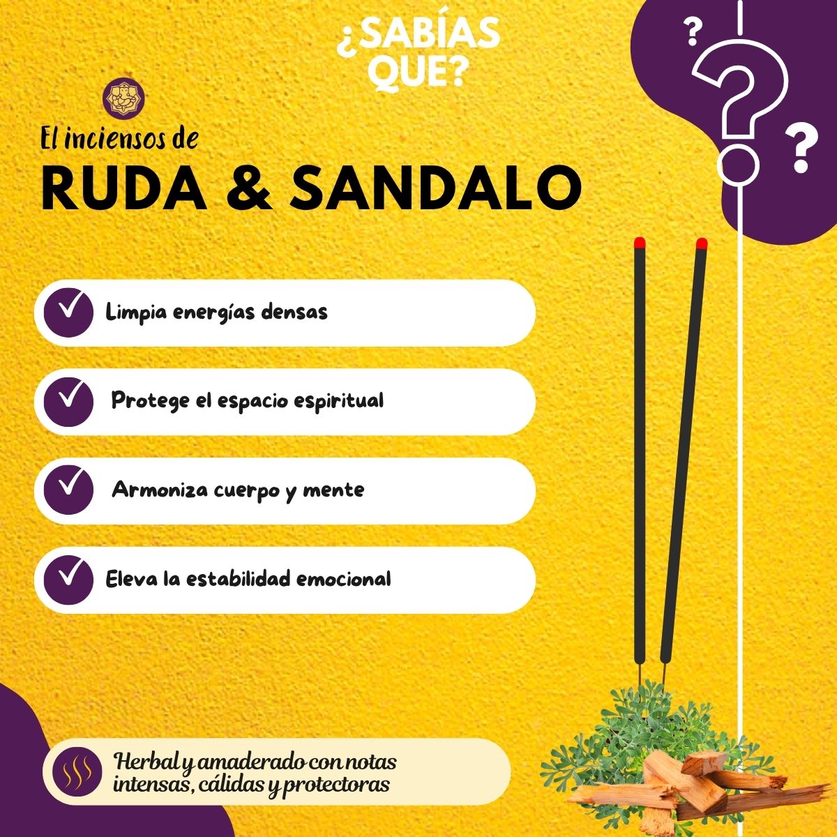Incienso Ruda Sándalo