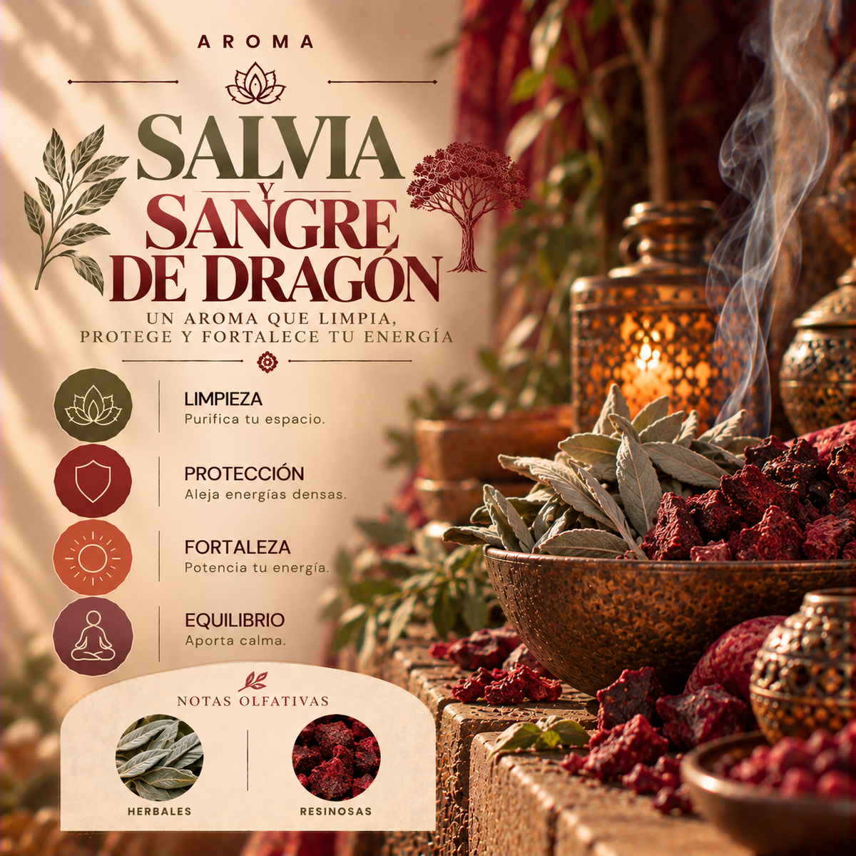 Incienso Salvia Blanca + Sangre de Dragon