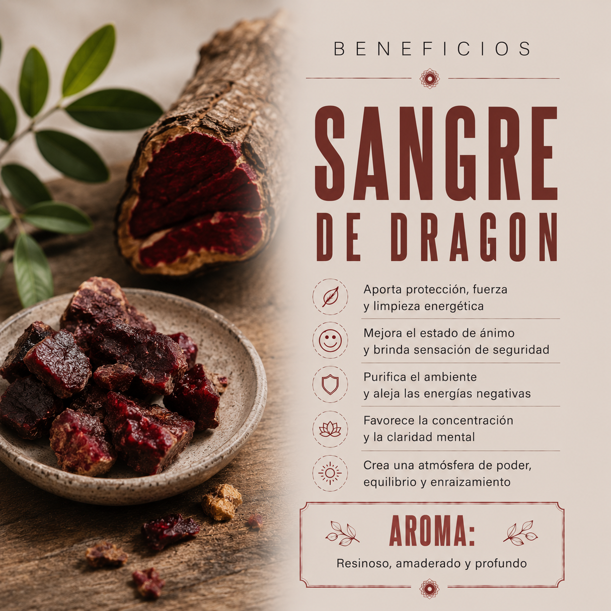 Incienso Sangre de Dragón con Cuarzo Rosa
