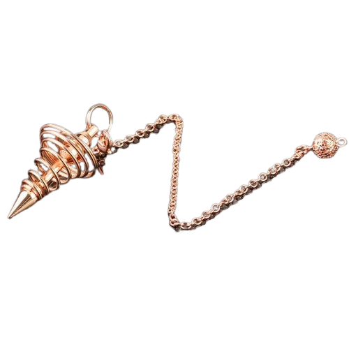 Péndulo Metal Espiral Oro Rosa