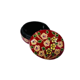 Cajita de Sueños Oval Mini Flores Rojo