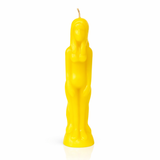Vela Wicca Silueta Mujer Amarilla