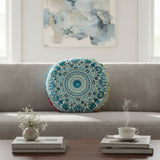 Cojin Celeste Indio Redondo Grande