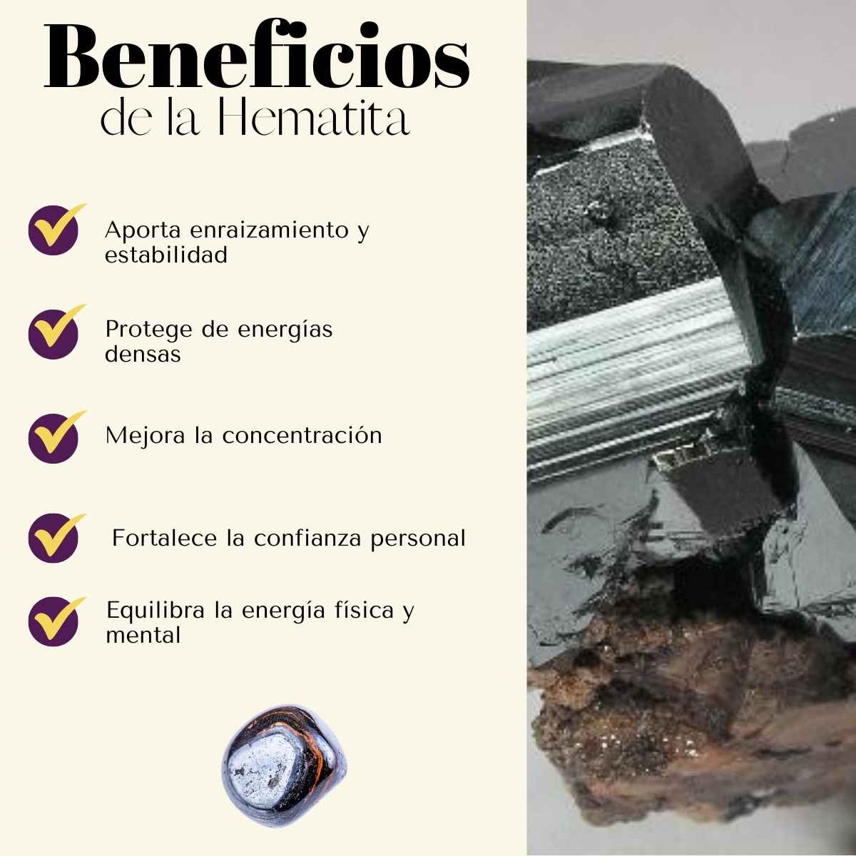 Pulsera Hematita 6mm