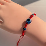 Pulsera Hilo Rojo Tres Ojos Turcos