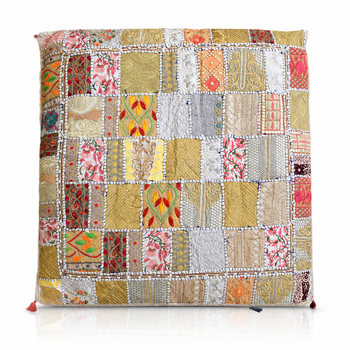 Cojin de Suelo Patchwork Blanco Extra Grande