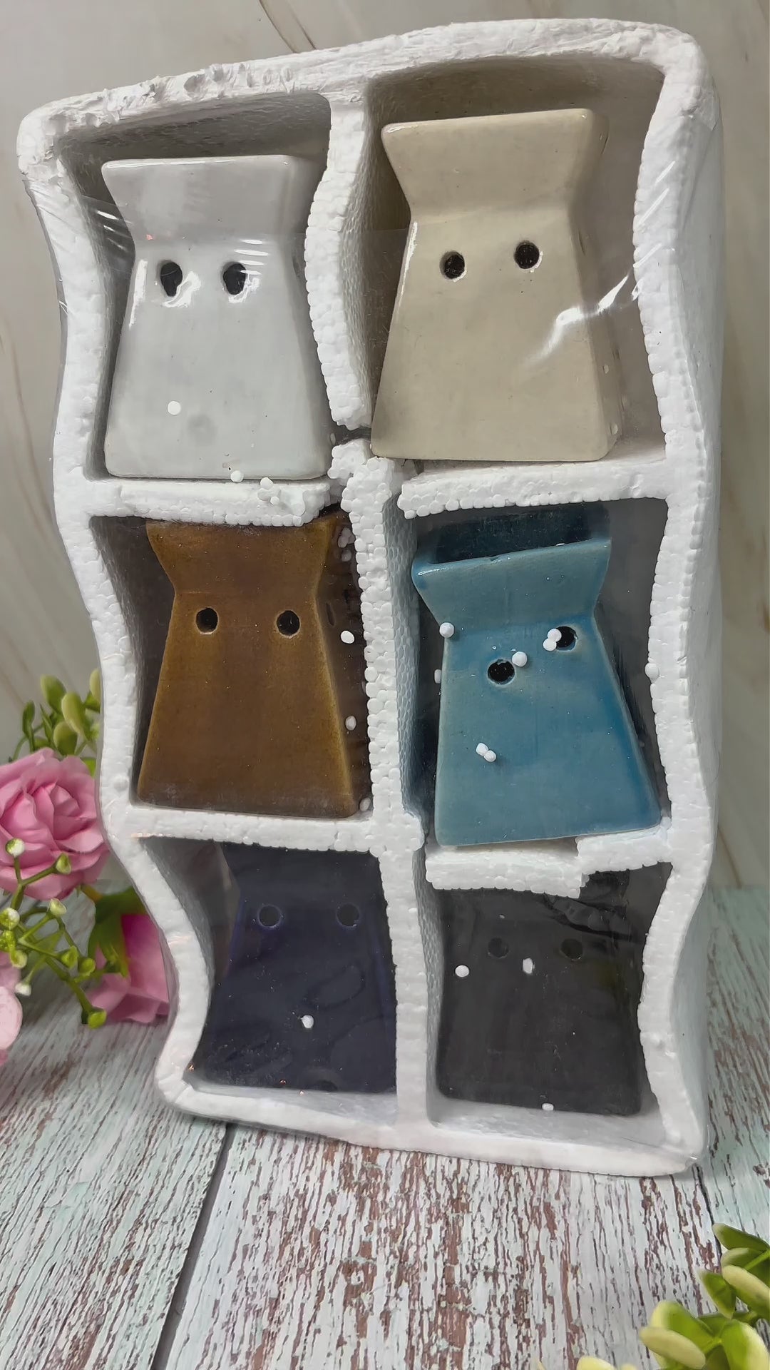 Pack 6 Difusores de Ceramica Cuadrado