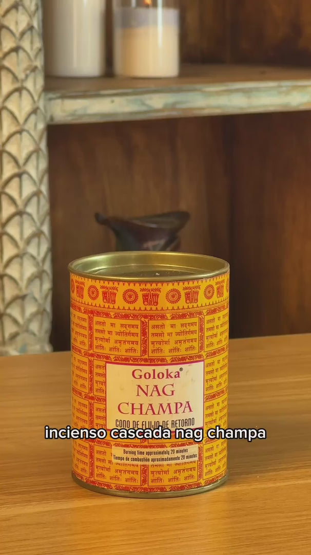 Incienso Cascada Nag Champa Amarillo 24 conos