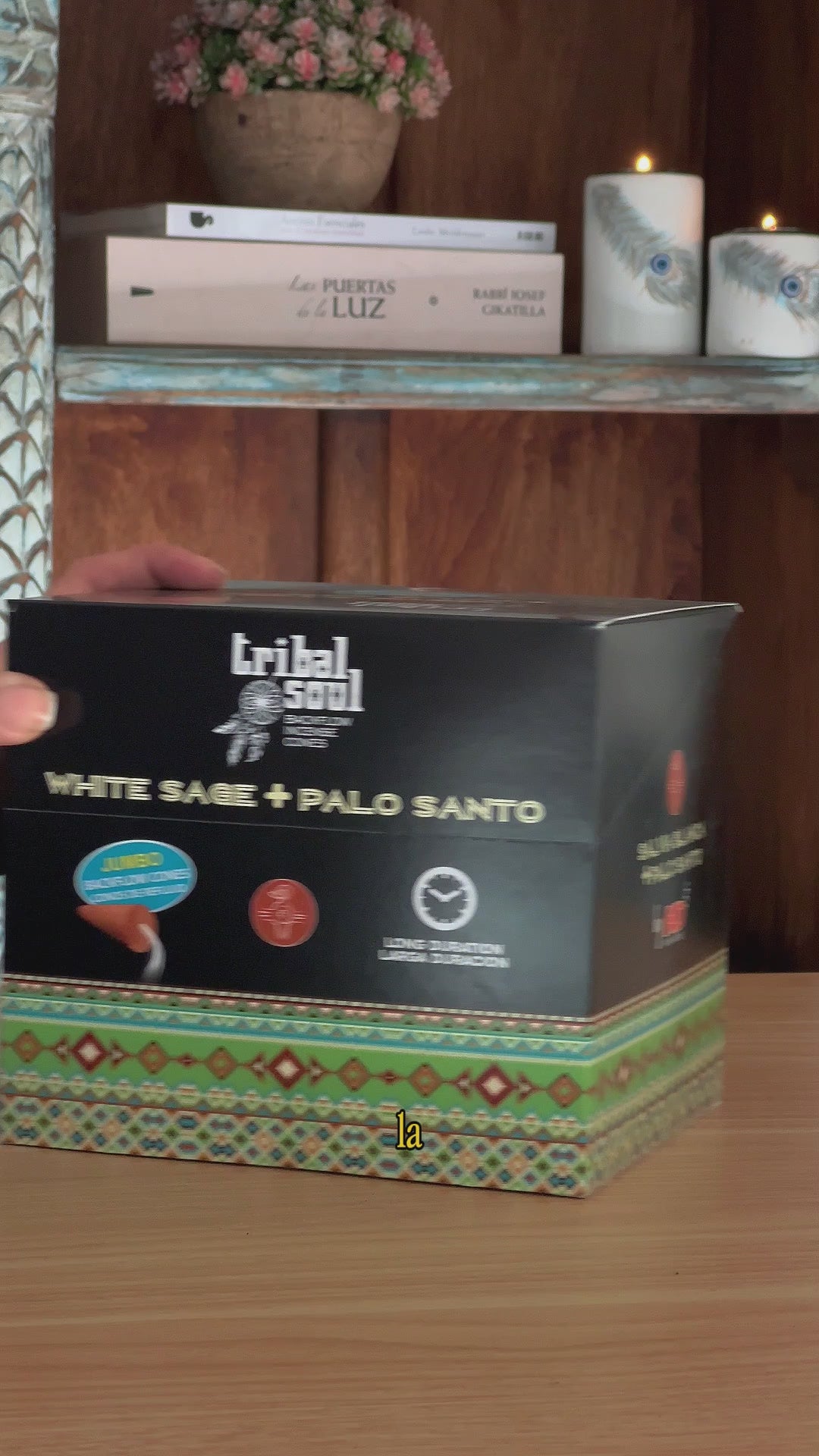 Incienso Cascada Salvia Blanca + Palo Santo 120 conos