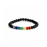 Pulsera 7 Chakras Volcanica 6mm