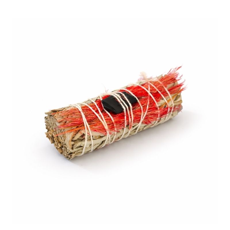 Sahúmo de Salvia Blanca con Piedra Obsidiana