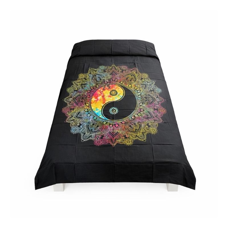 Cubrecama 1 Plaza Mandala Ying Yang