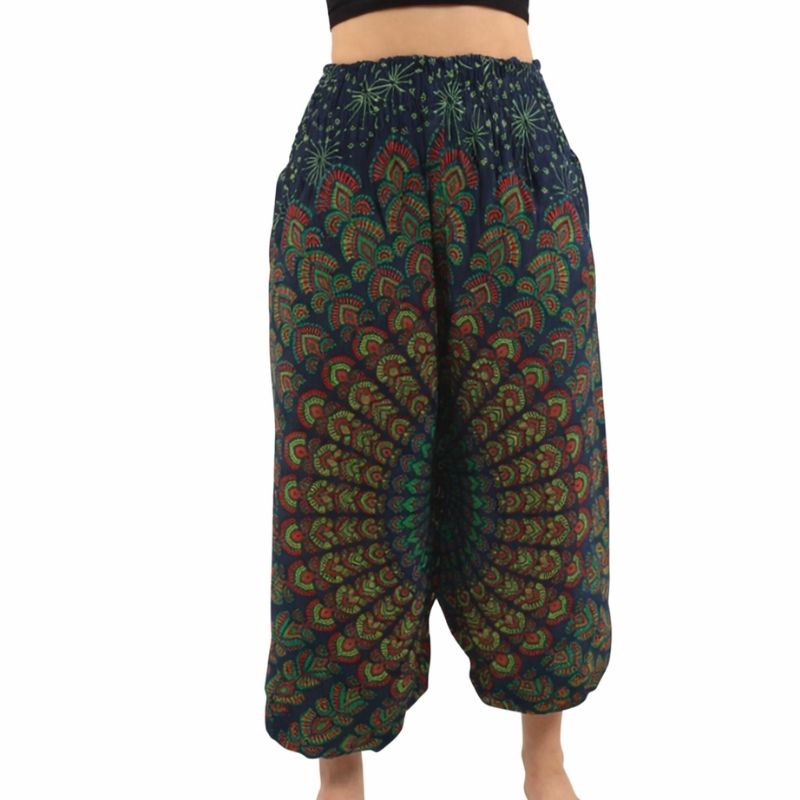 Pantalon Arya Azul con Verde