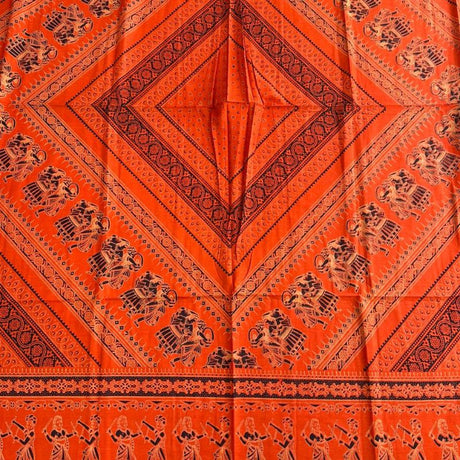 Cubrecama 2 Plazas Naranja Danza Real