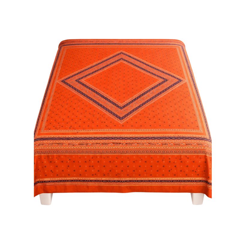 Cubrecama 2 Plazas Naranja Tribal