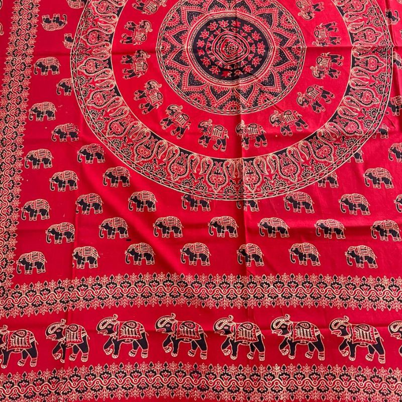 Cubrecama 2 Plazas Rojo Elefante Real