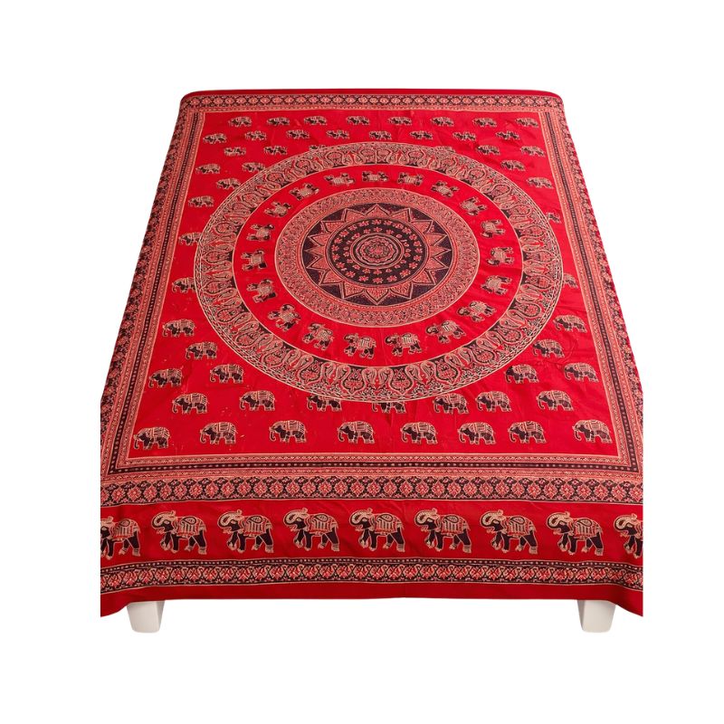 Cubrecama 2 Plazas Rojo Elefante Real