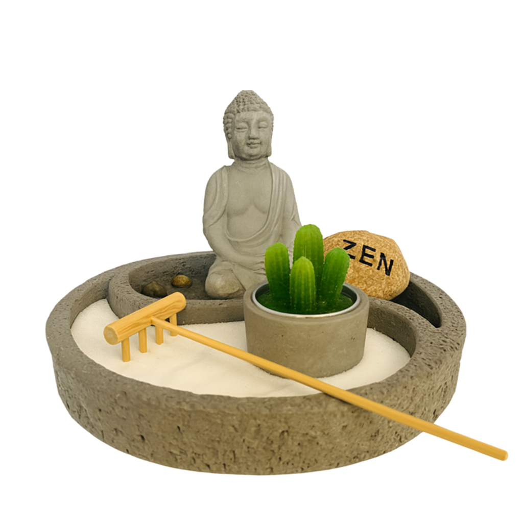 Jardin Zen Budda Ying Yang Piedra