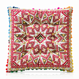 Cojin Boho Rojo Cuadrado Chico