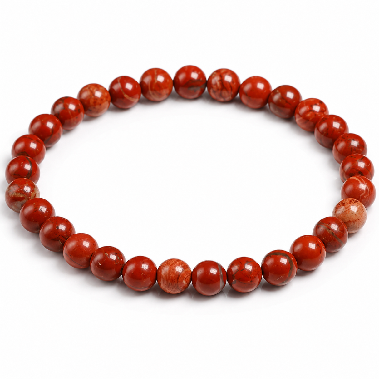 Pulsera Jaspe Rojo 6mm