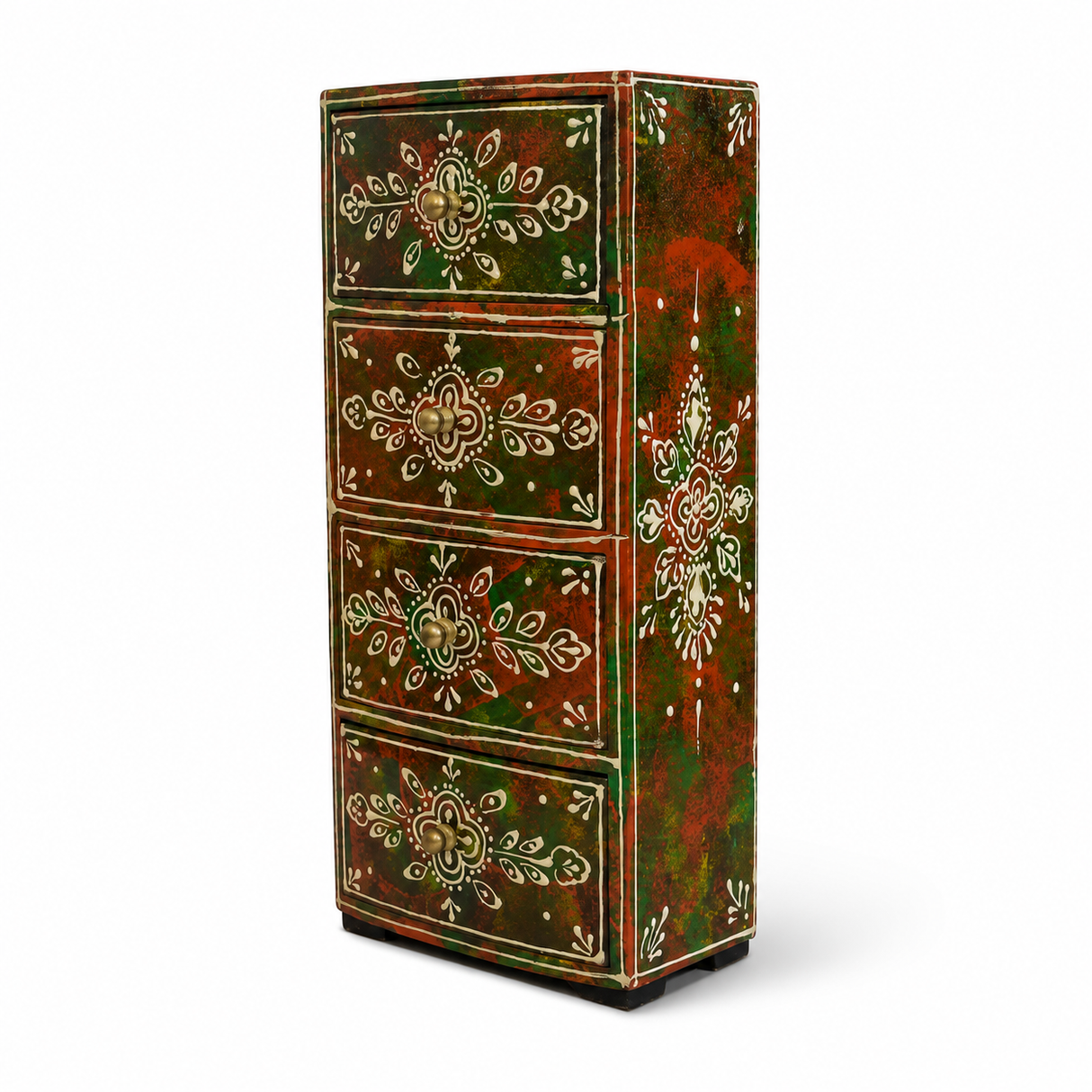 Cajonera Larga Esmeralda Carmesí 4 Cajones