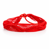 Pulsera Hilo Rojo Protección Zig Zag
