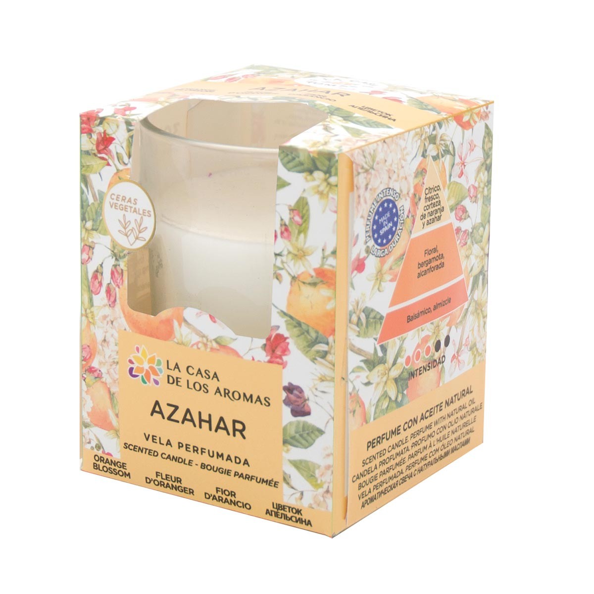 Vaso Vela Perfumada Azahar 140g