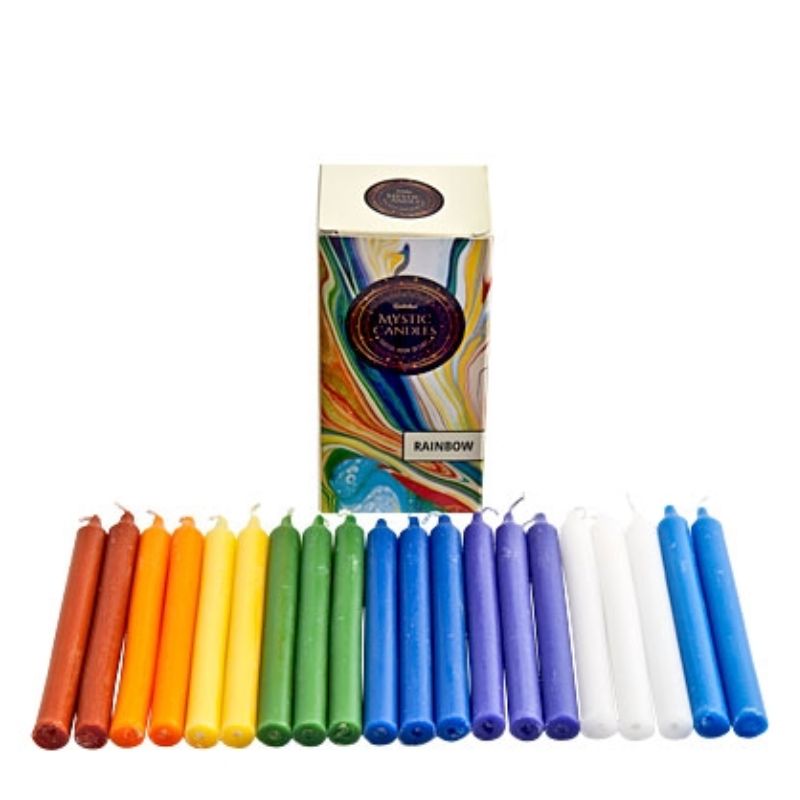 Pack Ritual de Velas Largas Arco Iris