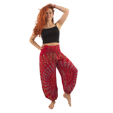 Pantalon Arya Rojo con Verde